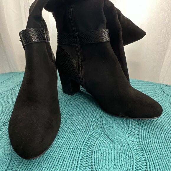 Karen Scott Women's Block Heel Isabell Knee High Dress Boot Black Size 9 NWOT - Picture 3 of 8